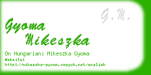 gyoma mikeszka business card